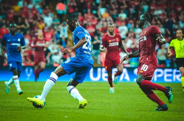 Istanbul Turkey August 2019 Fikayo Tomori Sadio Mane Uefa Super — Zdjęcie stockowe