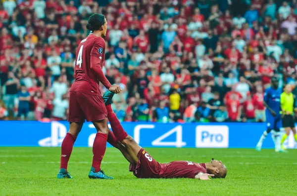 Istanbul Turkey August 2019 Fabinho Virgil Van Dijk Uefa Super — 스톡 사진