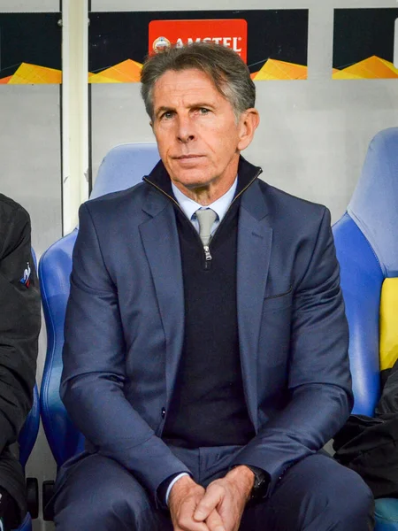 Lviv Ukraine Novembro 2019 Jogador Treinador Claude Puel Durante Jogo — Fotografia de Stock