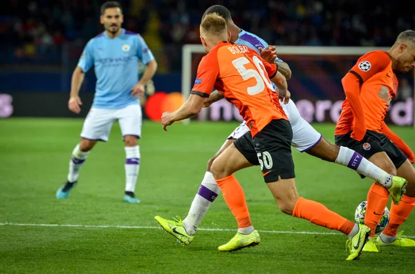 KHARKIV, UKRAINE - September 18, 2019: Raheem Sterling during the UEFA Champions League match between Shakhtar Donetsk vs Manchester City (England), Ukraine