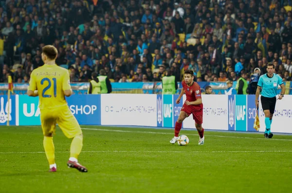 Kyiv Ucrania Octubre 2019 Raphael Guerreiro Jugador Durante Partido Clasificatorio —  Fotos de Stock