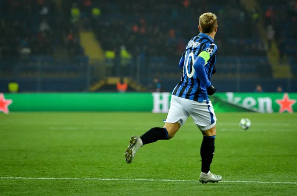 KHARKIV, UKRAINE - December 11, 2019: Papu Gomez player during the UEFA Champions League match between Shakhtar vs Atalanta Bergamasca Calcio BC (Italy), Ukraine