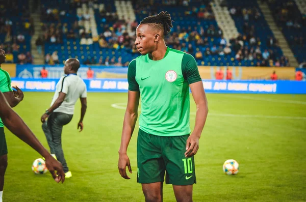 DNIPRO, UKRAINE - September 10, 2019: Joe Aribo player during the friendly match between national team Ukraine against Nigeria national team, Ukraine