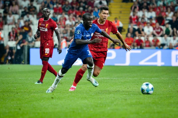 Istanbul Turquie Août 2019 Golo Kante Roberto Firmino Lors Match — Photo