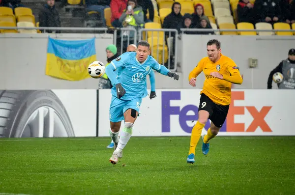 Lviv Ucrania Noviembre 2019 Jugador Jeffrey Bruma Durante Partido Uefa — Foto de Stock