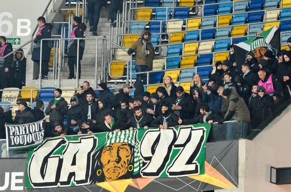 Lviv Ukraine November 2019 Saint Etienne Football Fans Support Team — Stock Photo, Image