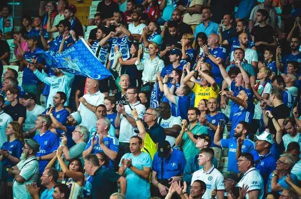 Istanbul Turkey August 2019 Chelsea Football Fans Spectators Uefa Super — Φωτογραφία Αρχείου