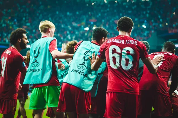 Istanbul Turkey August 2019 Trent Alexander Arnold Celebrate Victory Uefa — Φωτογραφία Αρχείου