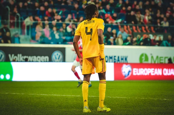 SAINT-PETERSBURG, RUSSIA - November 16, 2019: Dedryck Boyata player during UEFA EURO 2020 qualifying match between national team Russia against Belgium national team, Russia