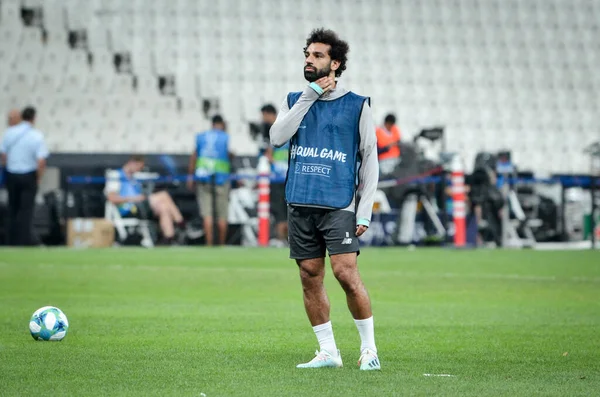 Istanbul Turecko Srpna 2019 Mohamed Salah Před Finálovým Utkáním Uefa — Stock fotografie