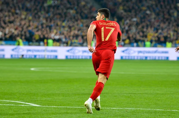 Kyiv Ukraine Outubro 2019 Jogador Goncalo Guedes Durante Jogo Qualificação — Fotografia de Stock