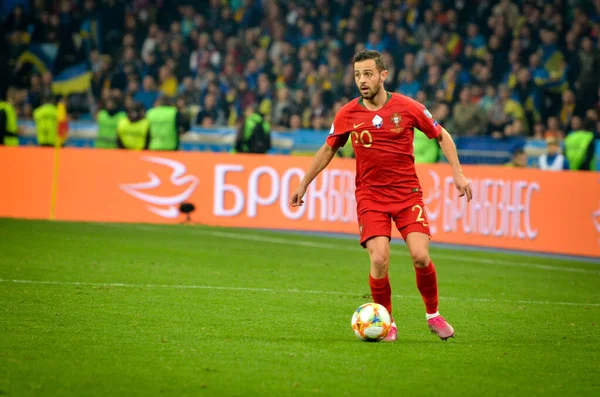 Kyjev Ukrajina Října 2019 Bernardo Silva Hráč Během Kvalifikačního Utkání — Stock fotografie