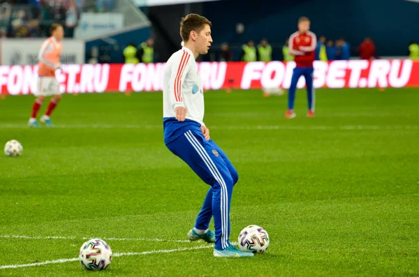 Saint Petersburg Russia Novembre 2019 Allenamento Della Nazionale Russa Calcio — Foto Stock