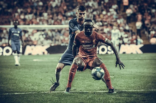 Istambul Turquia Agosto 2019 Jorginho Sadio Mane Durante Partida Das — Fotografia de Stock