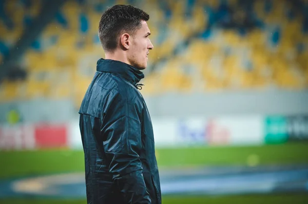 Lviv Ucraina Novembre 2019 Pavao Pervan Durante Partita Uefa Europa — Foto Stock