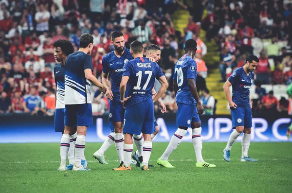 Istanbul Turkey August 2019 Chelsea Player Half Time Break Uefa — Φωτογραφία Αρχείου