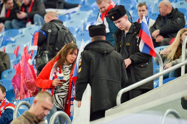 Saint Petersburg Russia November 2019 Football Fans Support Team Uefa — Φωτογραφία Αρχείου