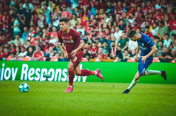 Istanbul Turkey August 2019 Roberto Firmino Jorginho Uefa Super Cup — Stock fotografie