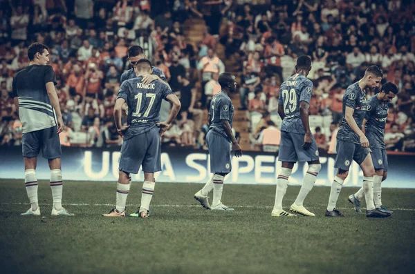 Istanbul Turkey August 2019 Chelsea Player Half Time Break Uefa — Stok fotoğraf