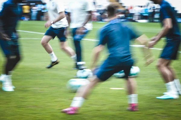 Istanbul Turkey August 2019 Soccer Training Session Long Exposure Out — Stock Photo, Image