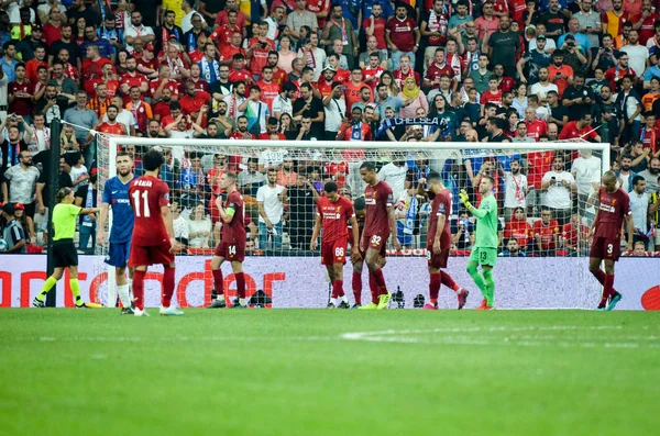 Isztambul Törökország 2019 Augusztus Futballjátékos Uefa Super Cup Finals Mérkőzésen — Stock Fotó