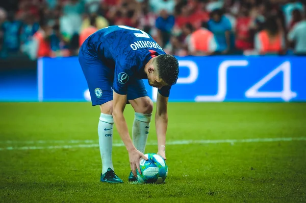 Istanbul Turkey August 2019 Jorginho Shoot Penalty Uefa Super Cup — ストック写真