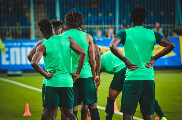 Dnipro Ukraine September 2019 Nigeria National Team Training Session Friendly — 스톡 사진