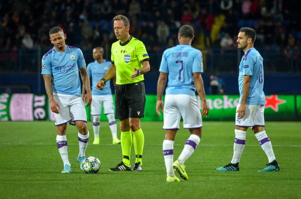 Kharkiv Ukraine September 2019 Gabriel Jesus Referee Artur Soares Dias — Stock fotografie