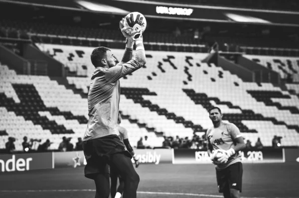 Istanbul Turkije Augustus 2019 Andy Lonergan Trainingssessie Voor Uefa Super — Stockfoto