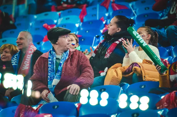 Saint Petersburg Russia November 2019 Football Fans Support Team Uefa — Zdjęcie stockowe