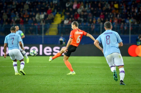 KHARKIV, UKRAINE - September 18, 2019: Ilkay Gundogan player during the UEFA Champions League match between Shakhtar Donetsk vs Manchester City (England), Ukraine