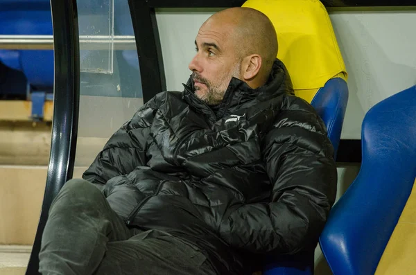 Kharkiv Ukraine Setembro 2019 Treinador Pep Guardiola Durante Jogo Liga — Fotografia de Stock