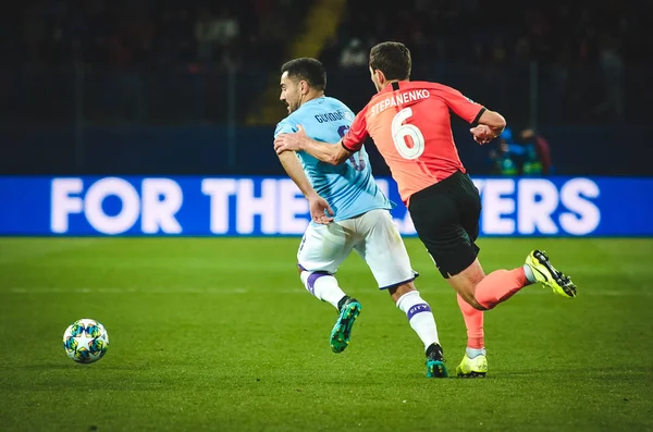 Kharkiv Ukraina September 2019 Taras Stepanenko Och Ilkay Gundogan Uefa — Stockfoto