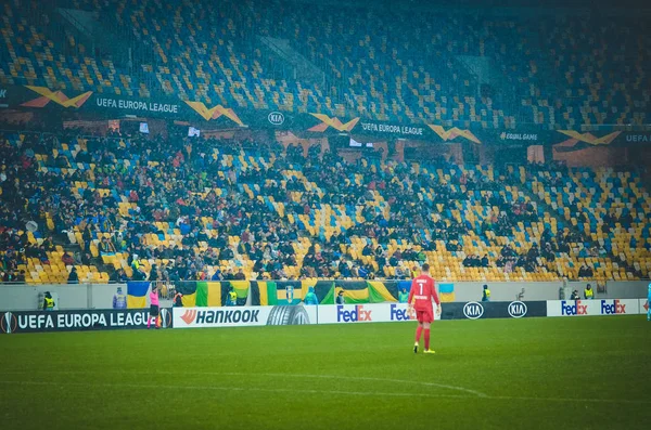 Lviv Ucrania Noviembre 2019 Koen Casteels Los Aficionados Fútbol Durante — Foto de Stock