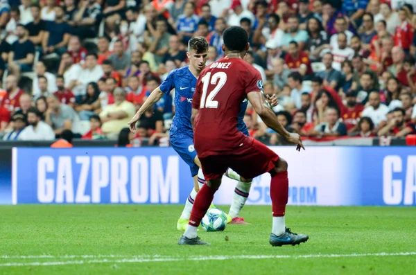 Istambul Turquia Agosto 2019 Jogador Joe Gomez Durante Partida Das — Fotografia de Stock