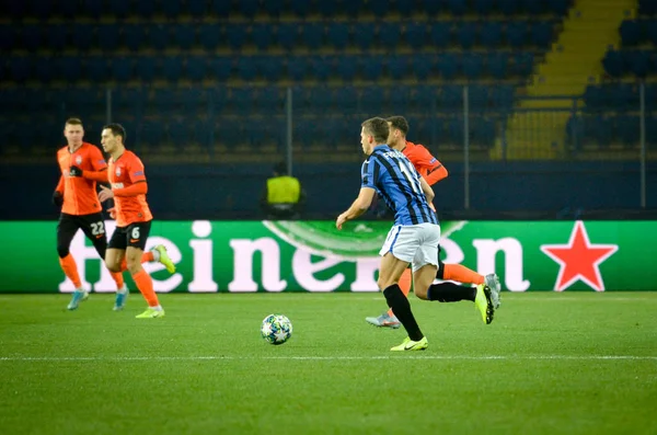 Kharkiv Ukraine Dezembro 2019 Jogador Remo Freuler Durante Jogo Liga — Fotografia de Stock