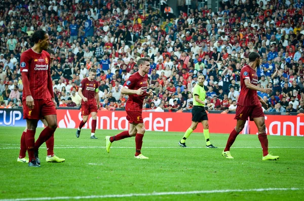 Istambul Turquia Agosto 2019 Jogador Futebol Liverpool Durante Partida Das — Fotografia de Stock