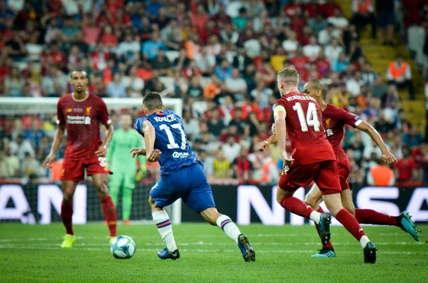 Istanbul Turquie Août 2019 Mateo Kovacic Jordan Henderson Lors Match — Photo