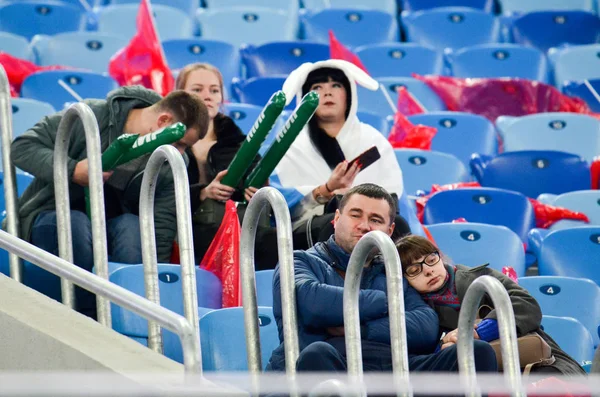 Saint Petersburg Russia November 2019 Football Fans Support Team Uefa — 스톡 사진