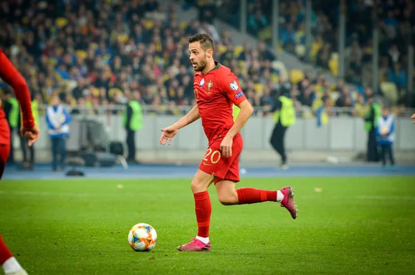 Kyiv Ukraine Oktober 2019 Pemain Bernardo Silva Selama Pertandingan Kualifikasi — Stok Foto