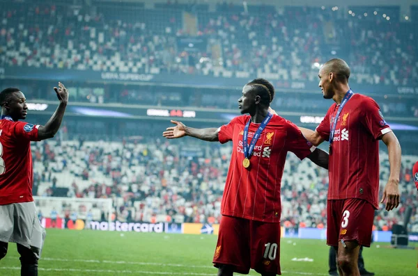 Istanbul Turkey August 2019 Fabinho Sadio Mane Uefa Super Cup — стокове фото