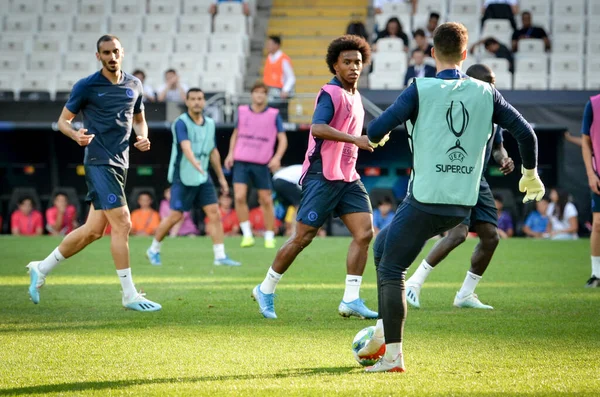 Istanbul Turkey August 2019 Chelsea Football Players Training Session Uefa — Stock Photo, Image