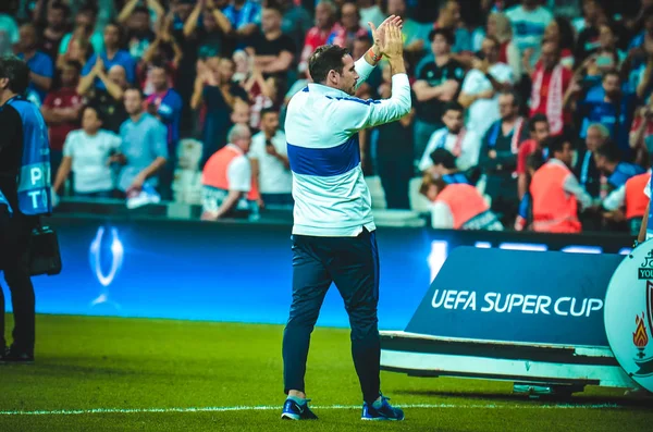 Istanbul Turkey August 2019 Frank Lampard Thanks Fans Support Uefa — Zdjęcie stockowe
