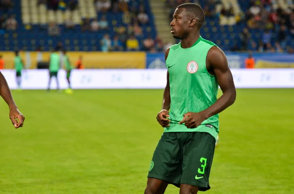 DNIPRO, UKRAINE - September 10, 2019: Jamilu Collins player during the friendly match between national team Ukraine against Nigeria national team, Ukraine