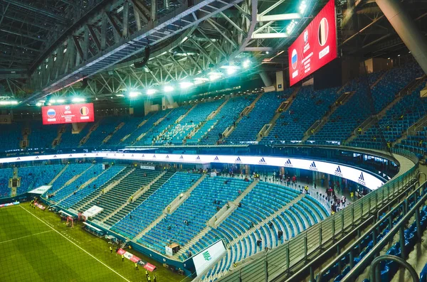 Saint Petersburg Rusia Noviembre 2019 Vista General Del Estadio Gazprom — Foto de Stock