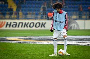 Kharkiv, Ukrayna - 20 Şubat 2020: Shakhtar Donetsk - Sl Benfica (Portekiz), Ukrayna arasındaki Uefa Avrupa Ligi maçı sırasında Tomas Tavares