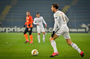 Kharkiv, Ukrayna - 20 Şubat 2020: Uefa Avrupa Ligi karşılaşmasında Ruben Dias oyuncusu Shakhtar Donetsk - Sl Benfica (Portekiz), Ukrayna