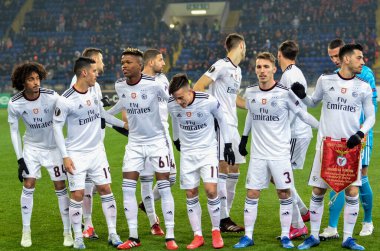 Kharkiv, Ukrayna - 20 Şubat 2020: Sl Benfica oyuncusu ve Uefa Avrupa Ligi maçı sırasında Shakhtar Donetsk - Sl Benfica (Portekiz), Ukrayna