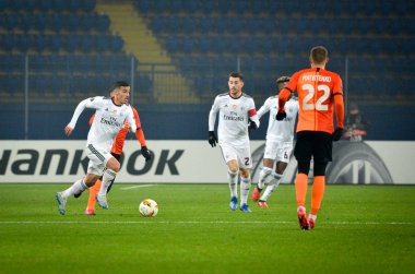 Kharkiv, Ukrayna - 20 Şubat 2020: Uefa Avrupa Ligi maçında Shakhtar Donetsk - Sl Benfica (Portekiz), Ukrayna