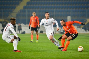 Kharkiv, Ukrayna - 20 Şubat 2020: Uefa Avrupa Ligi maçında Shakhtar Donetsk - Sl Benfica (Portekiz), Ukrayna